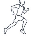 Illustration coureur en mouvement — ostéopathie du sportif