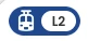 Ligne de tram L2, réseau Lignes d'Azur